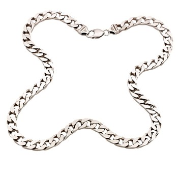 Silver 20 inch curb Chain